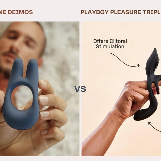 Jimmyjane Deimos vs Playboy Pleasure Triple Play Cock Ring