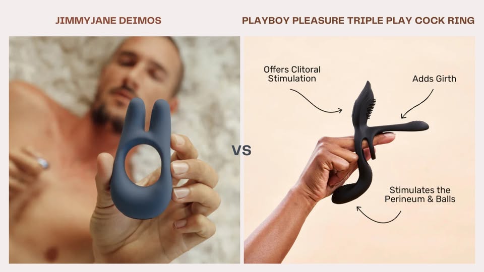Jimmyjane Deimos vs Playboy Pleasure Triple Play Cock Ring