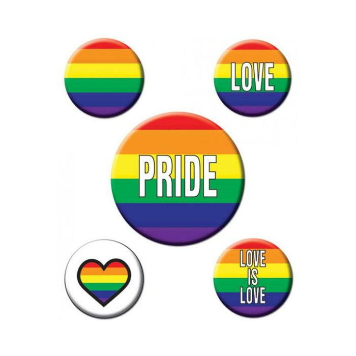 Rainbow Rainbow Party Buttons