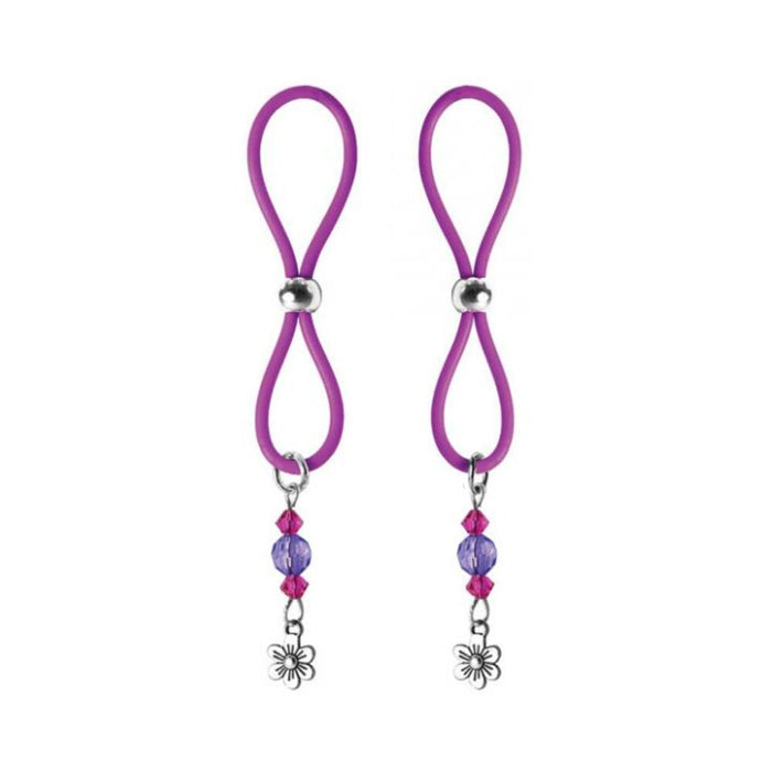 Bijoux De Nip Nipple Halos Flower Charm Purple