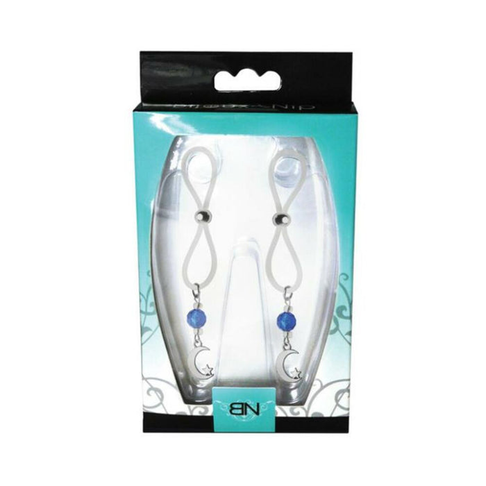 Bijoux De Nip Nipple Halos Moon & Star Charm Blue Clear