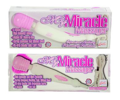My Miracle Massager 2 Speed 120 Volt 10.5 inch White With Pink
