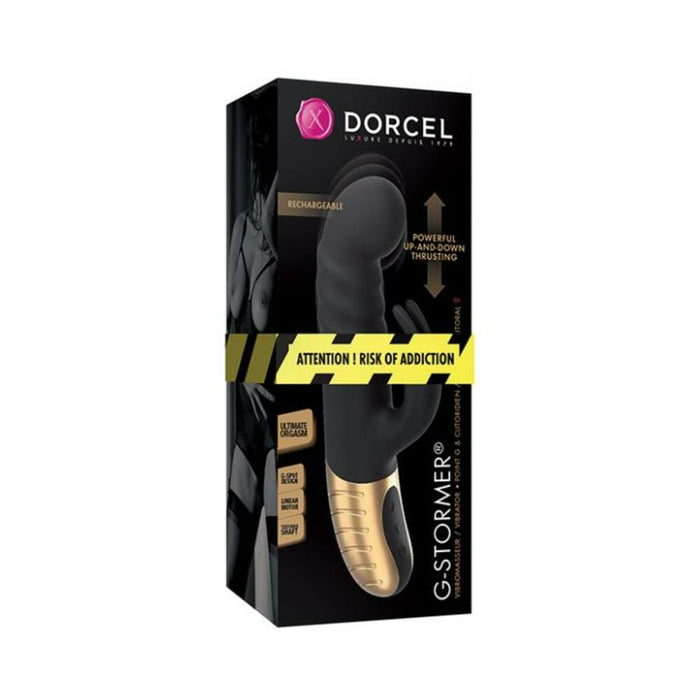Dorcel G-Stormer Thrusting G-Spot Rabbit Vibrator Black Gold