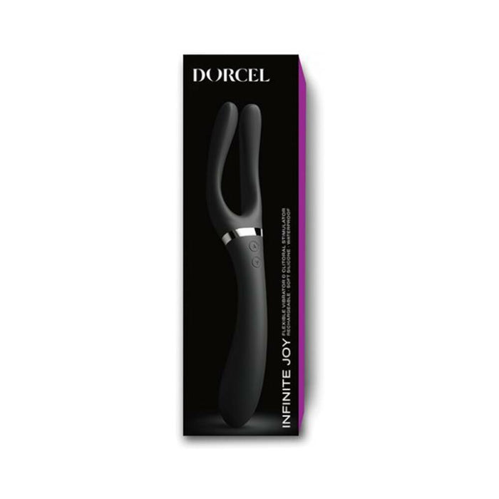 =dorcel Infinite Joy Bendable Forked Vibrator - Black