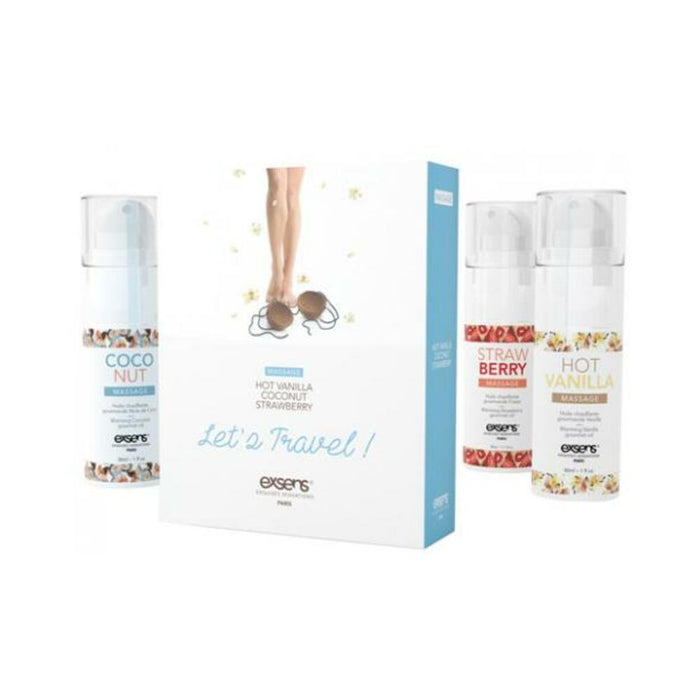 Exsens Of Paris Let's Travel Massage Oil Set