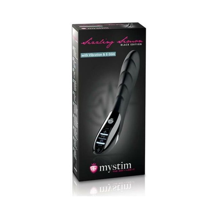 Mystim Sizzling Simon Estim Vibrator Black Edition - Black