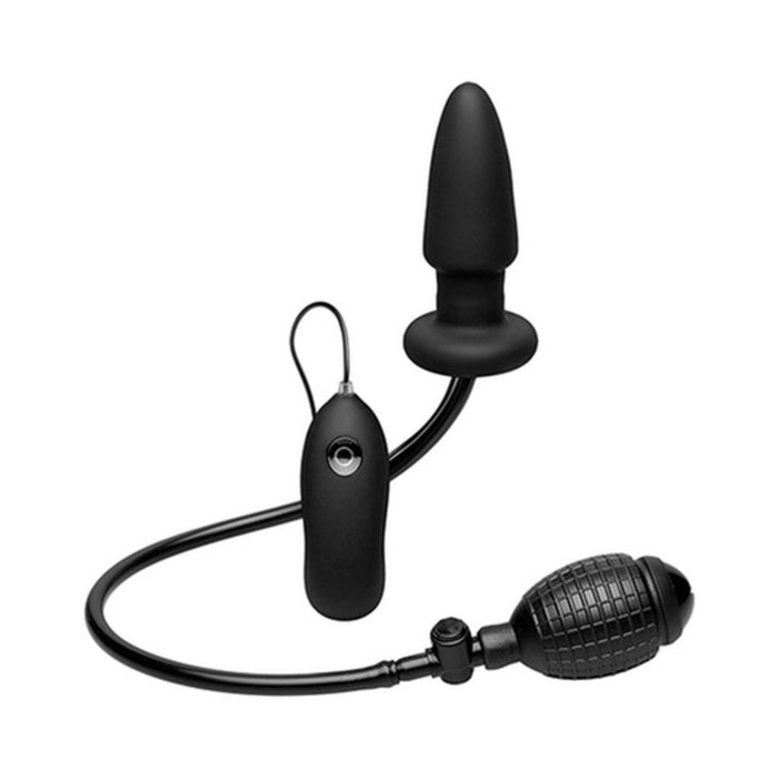 Deluxe Wonder Plug Inflatable Vibrating Black