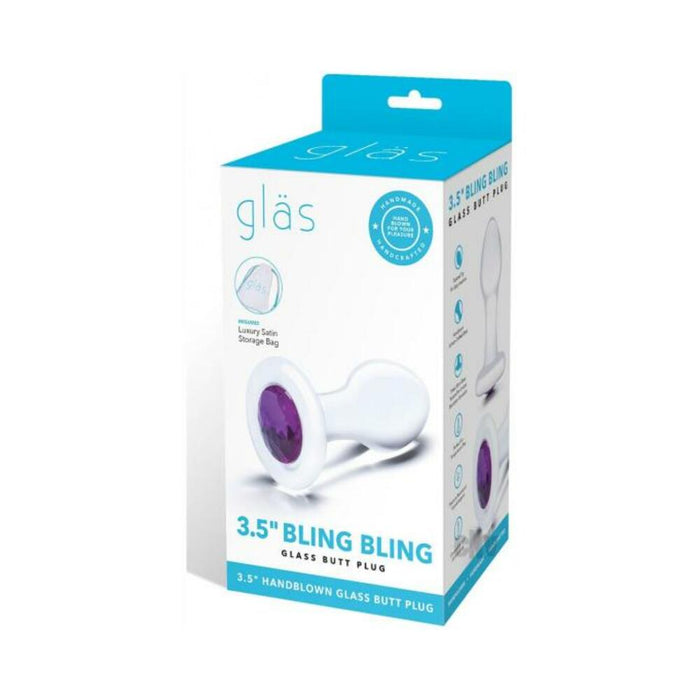 Glas 3.5'' Bling Bling Glass Butt Plug