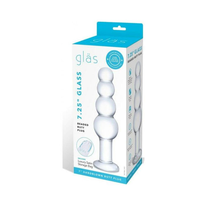 Glas Glass Beaded Butt Plug 7.25''