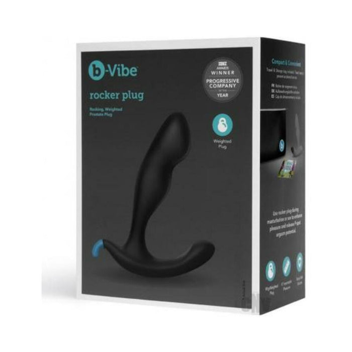 B-vibe Rocker Rocking Weighted Prostate Plug Black