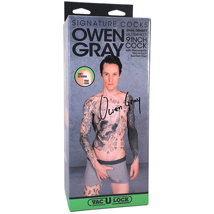 Signature Cocks Owen Gray Ultraskyn 8 In. Dual Density Dildo With Removable Vac-u-lock Suction Cup B