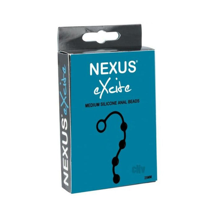 Nexus Excite Anal Beads Silicone Medium Black