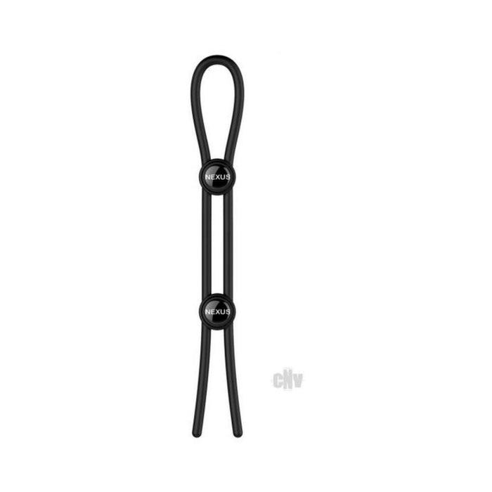 Forge Double Lasso Cock Ring Black