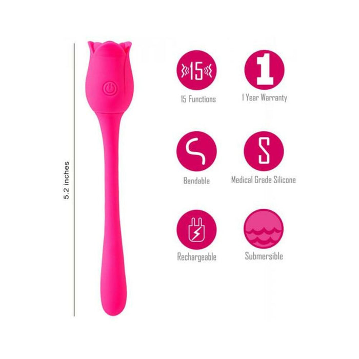 Meadow 15 Function Silicone Wrap Around Vibrator Silicone