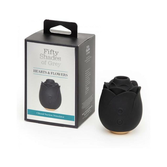 Fifty Shades Of Grey Hearts And Flowers Suction Rose Black