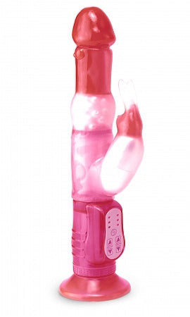 Rabbit Pearl Waterproof Deluxe Rotating Wall Bangers Pink