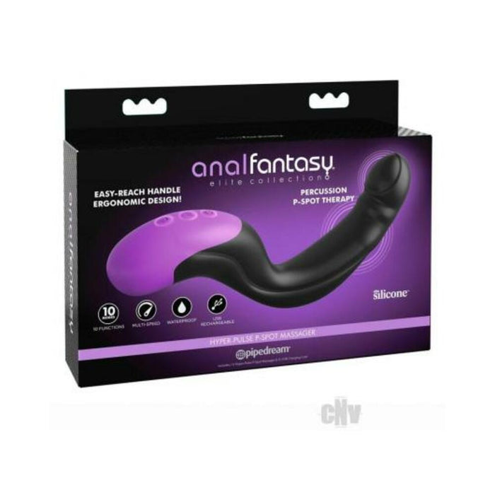 Anal Fantasy Elite Auto-throb Inflatable Vibrating Plug Black