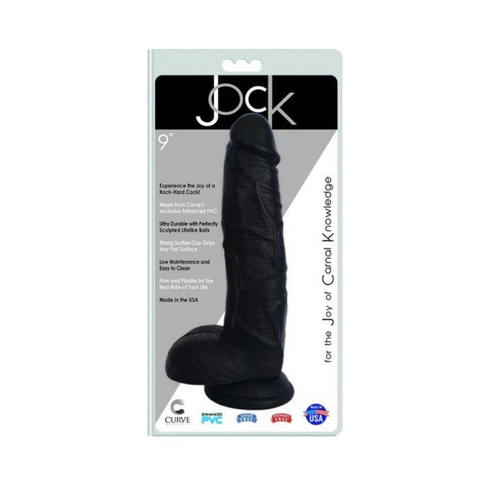 Jock Realistic Dong W/balls 9 Black