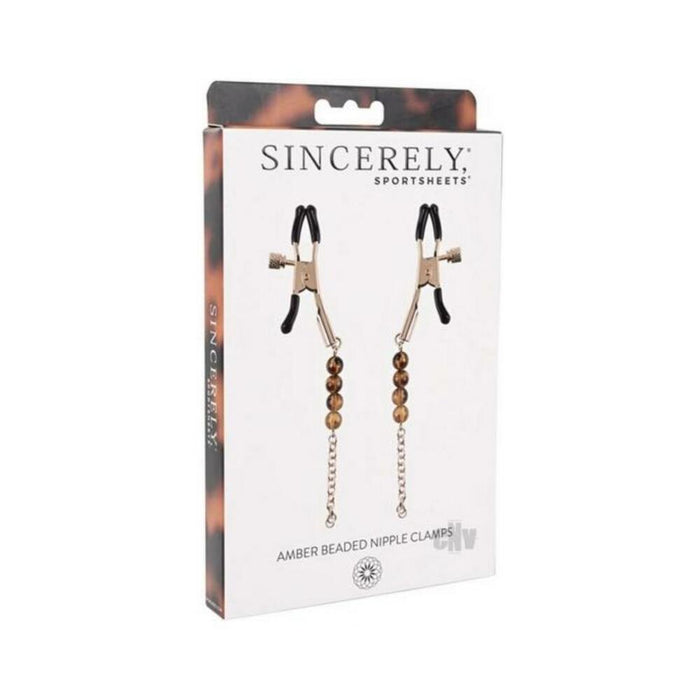 Sincerely Amber Beaded Nipple Clamps
