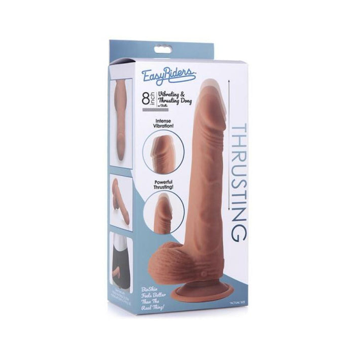 Easy Riders 8 Thrusting Dildo With Balls Medium