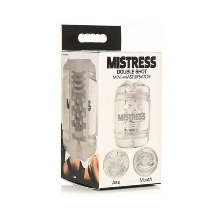 Mistress Double Shot Ass&mouth Mini Masturbator Clear