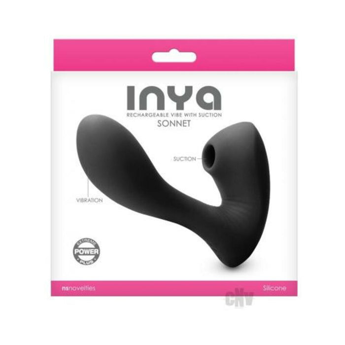 Inya Sonnet Suction Dual Stimulator Rechargeable Black