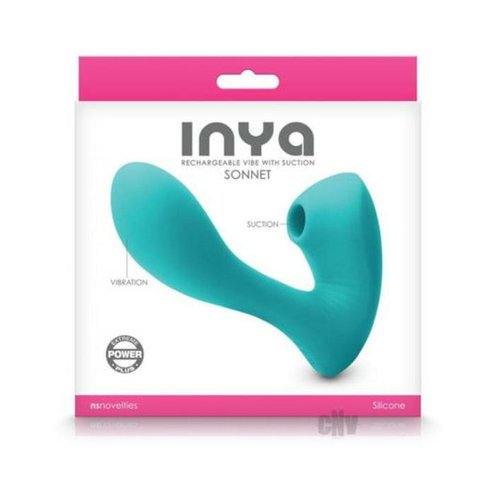 Inya Sonnet Suction Dual Stimulator Rechargeable Teal