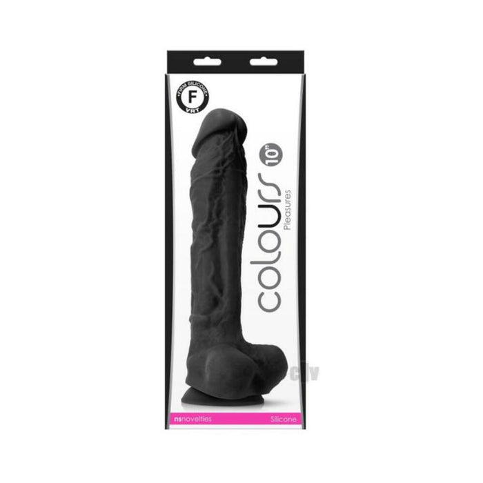 Colours Pleasures 10'' Dildo - Black