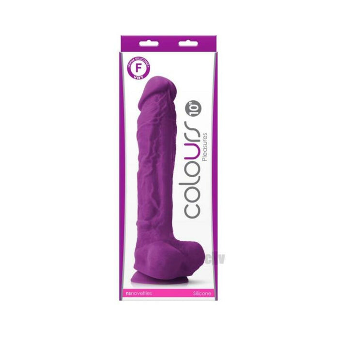 Colours Pleasures 10'' Dildo - Purple