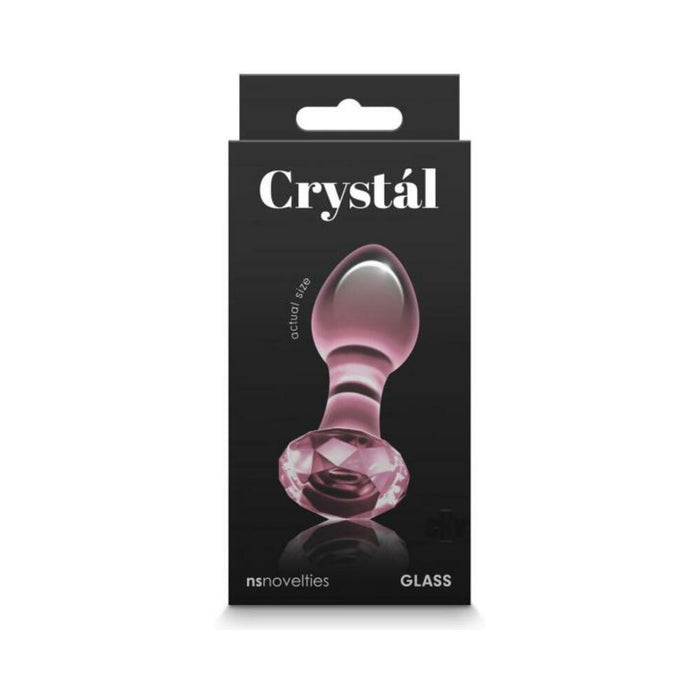 Crystal Gem Glass Anal Plug Pink
