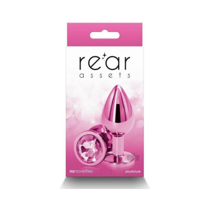 Rear Assets Metal Anal Plug Medium Pink