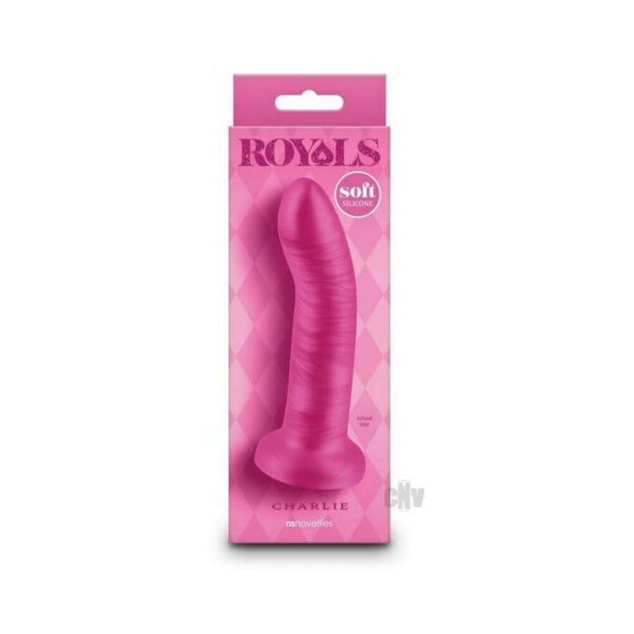Royals Charlie 5 In. Metallic Curved Dildo Pink