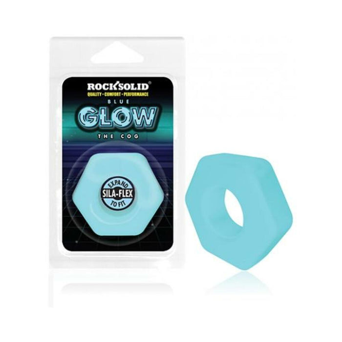Rock Solid Sila-flex Glow-in-the-dark The Cog C-ring Blue