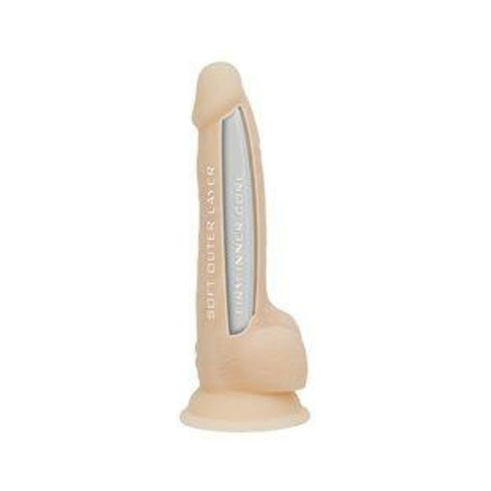 Naked Addiction Dual-density Silicone Dildo 8'' Vaniila