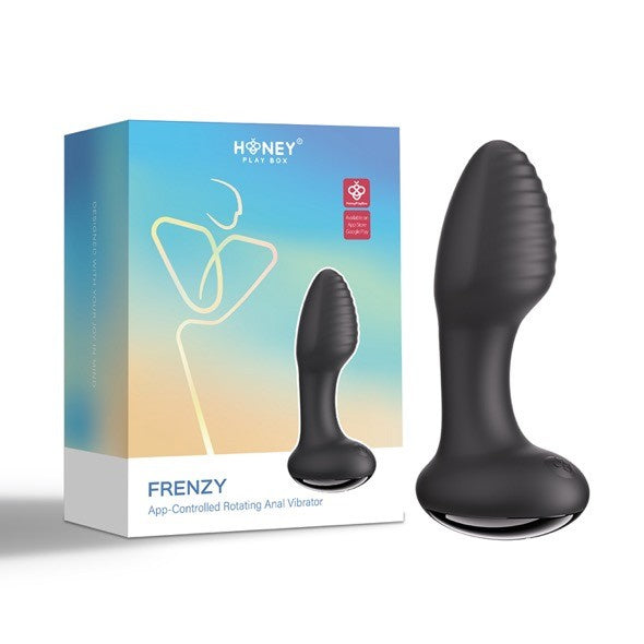 Honey Play Box Frenzy Pressure Sensing App-Controlled Rotating Butt Plug Black