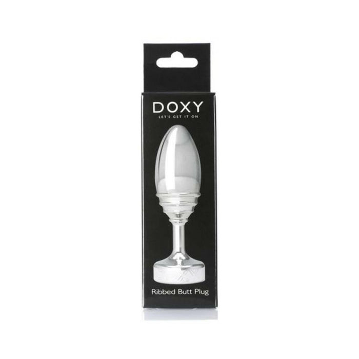 Doxy Ribbed Metal Butt Plug