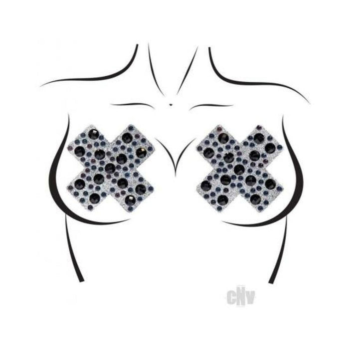 X Factor Nipple Jewel Stickers Os Blk