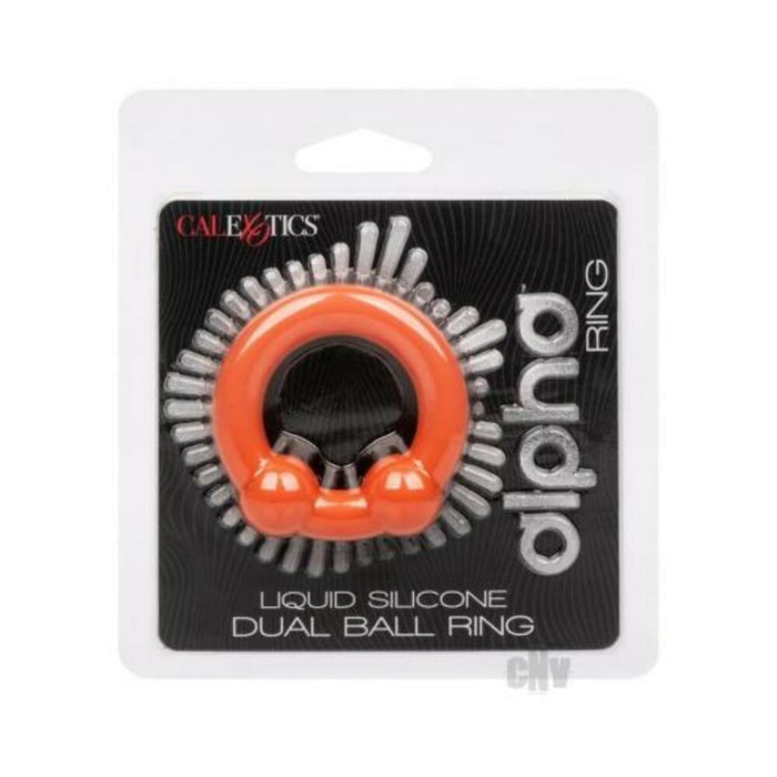 Alpha Liquid Silicone Dual Ball Ring Orn