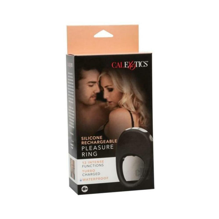Silicone Rechargeable Pleasure Ring Blk