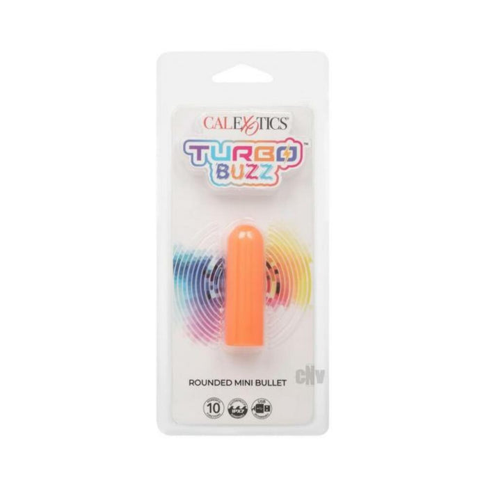 Turbo Buzz Rounded Mini Bullet Stimulator - Orange