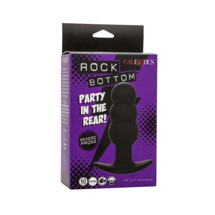 Rock Bottom Beaded Anal Probe - Black