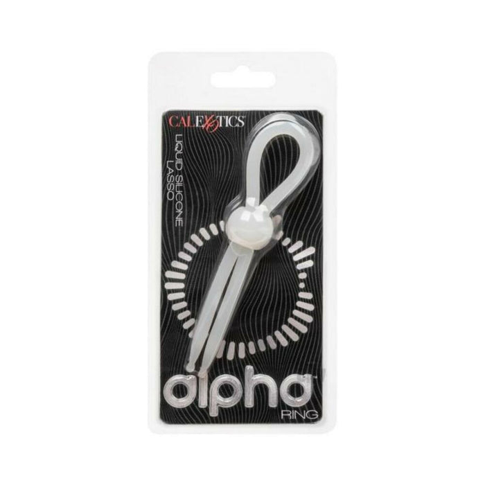 Alpha Liquid Silicone Lasso Cock Ring - Natural