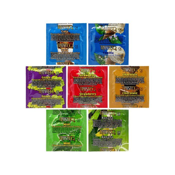 Trustex Asst Flavor Condoms 288/bowl