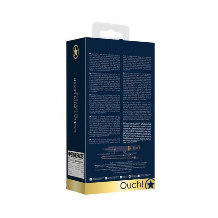 Ouch Collar With Leash Sailor Theme Blue