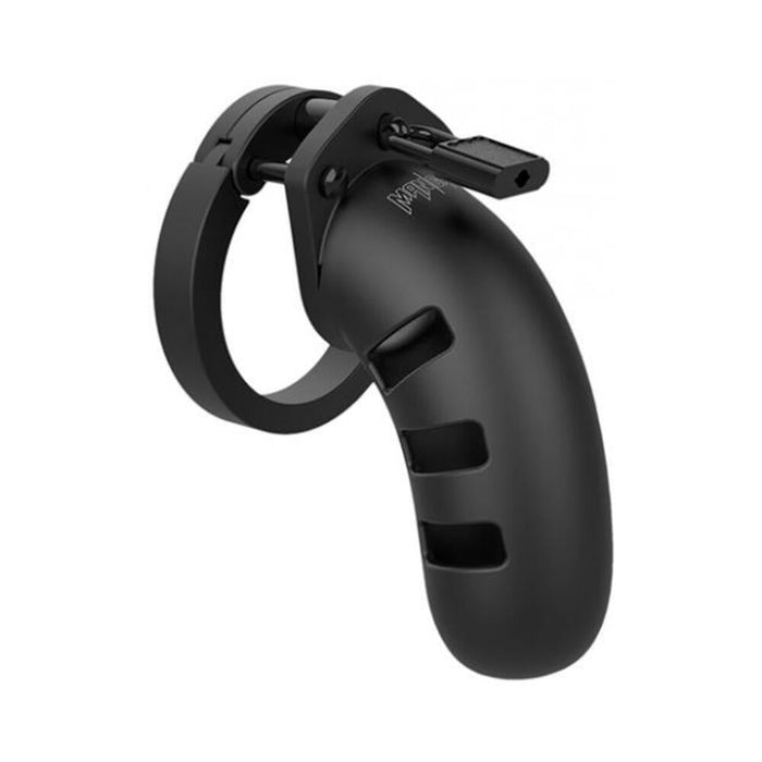 Man Cage Model 17 - Chastity - 4.5'' - Silicone Cock Cage - Black
