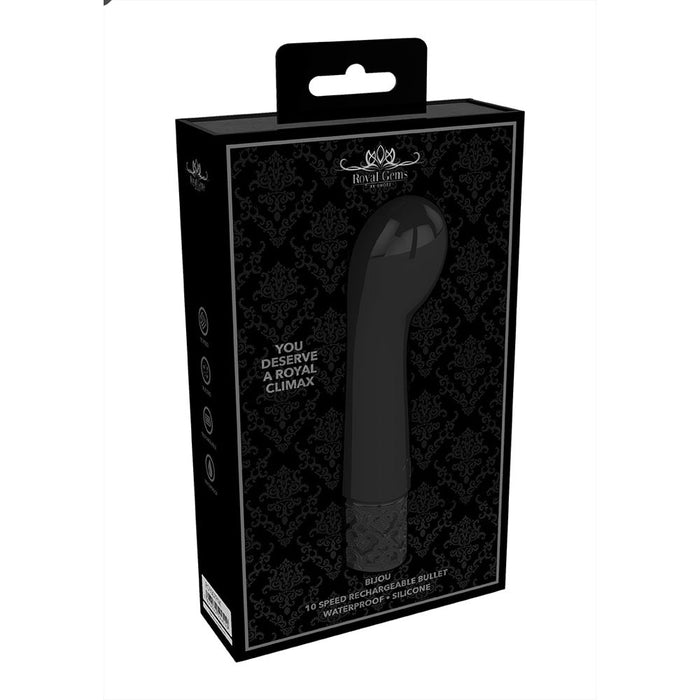 Royal Gems Bijou Rechargeable Silicone Bullet Black