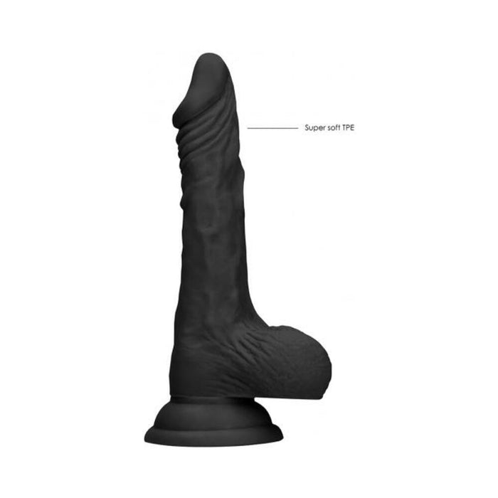 Realrock Skin 9 In. Dildo With Balls Black