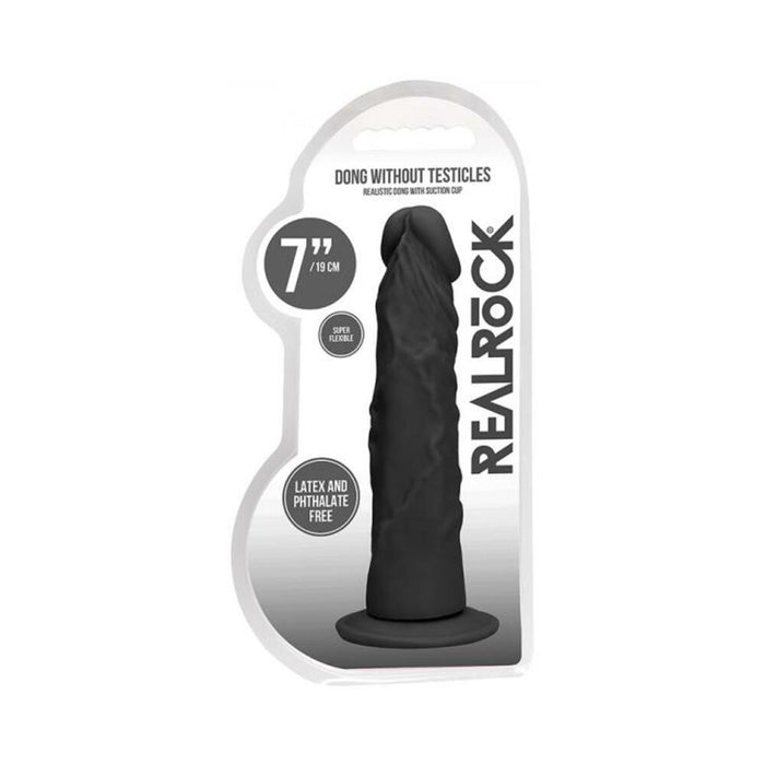 Real Rock Realistic Dildo - 7'' - 17 Cm - Chocolate