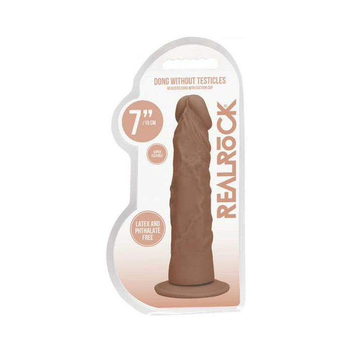 Real Rock Realistic Dildo - 7'' - 17 Cm - Mocha
