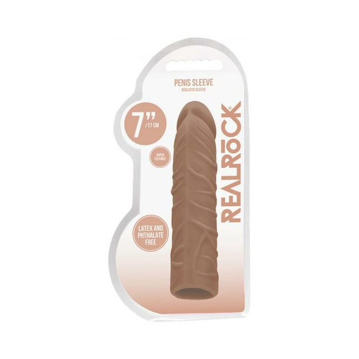 Real Rock Penis Extender - 7'' - 17.5 Cm - Mocha